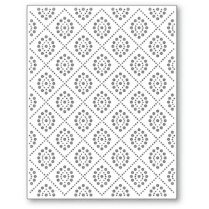 Poppystamps Craft Die – Diamond Oval Pinpoint Background 2757