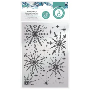 Winter's Veil Baroque Snowflake 3-D Embossing Folder