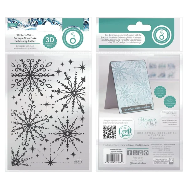 Winter's Veil Baroque Snowflake 3-D Embossing Folder - Image 3