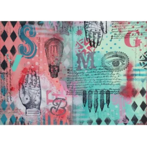 Sizzix Studio A5 Clear Stamps Set 6PK w/3pk A5 Stencils - My Favorite Things by Mark Montano