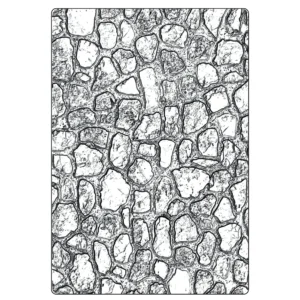 Tim Holtz® Alterations | 3-D Texture Fades™ Embossing Folder – Cobblestone A5