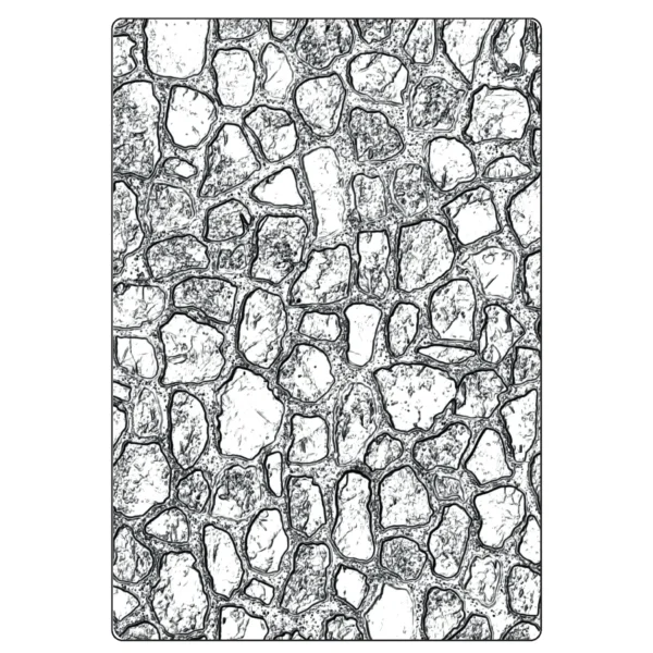 Tim Holtz® Alterations | 3-D Texture Fades™ Embossing Folder – Cobblestone A5