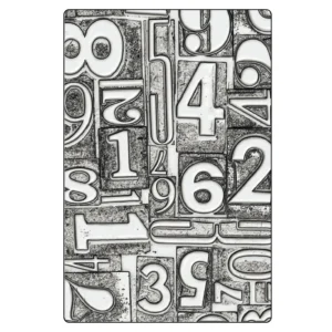 Tim Holtz® Alterations | 3-D Texture Fades™ Embossing Folder – Numbered A5