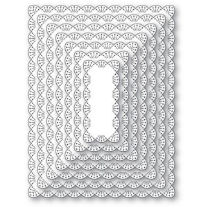 Memory Box Die – Fan Stitch Scalloped Frames 94907
