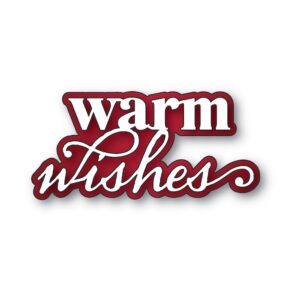 Memory Box Die – Warm Wishes Stylish Script 94930