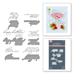 Sip Sip Ole Sentiments BetterPress Plate & Die Set
