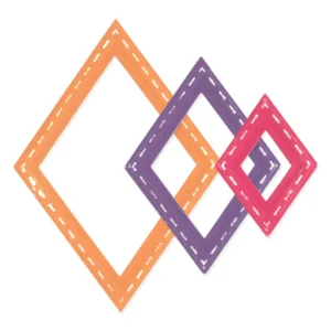 Sizzix Framelits Die Set 13PK - Fanciful Framelits, Katy Deco Diamonds by Stacey Park