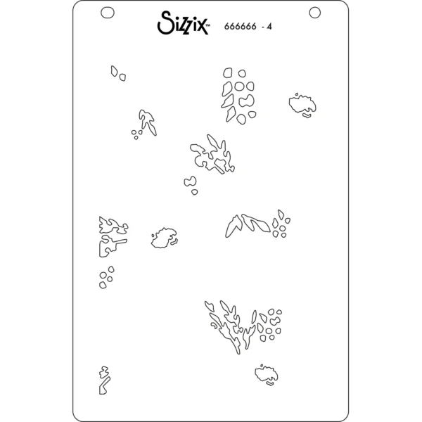 Sizzix A6 Layered Stencil 4PK – Abstract Blooms | Marco's Paper