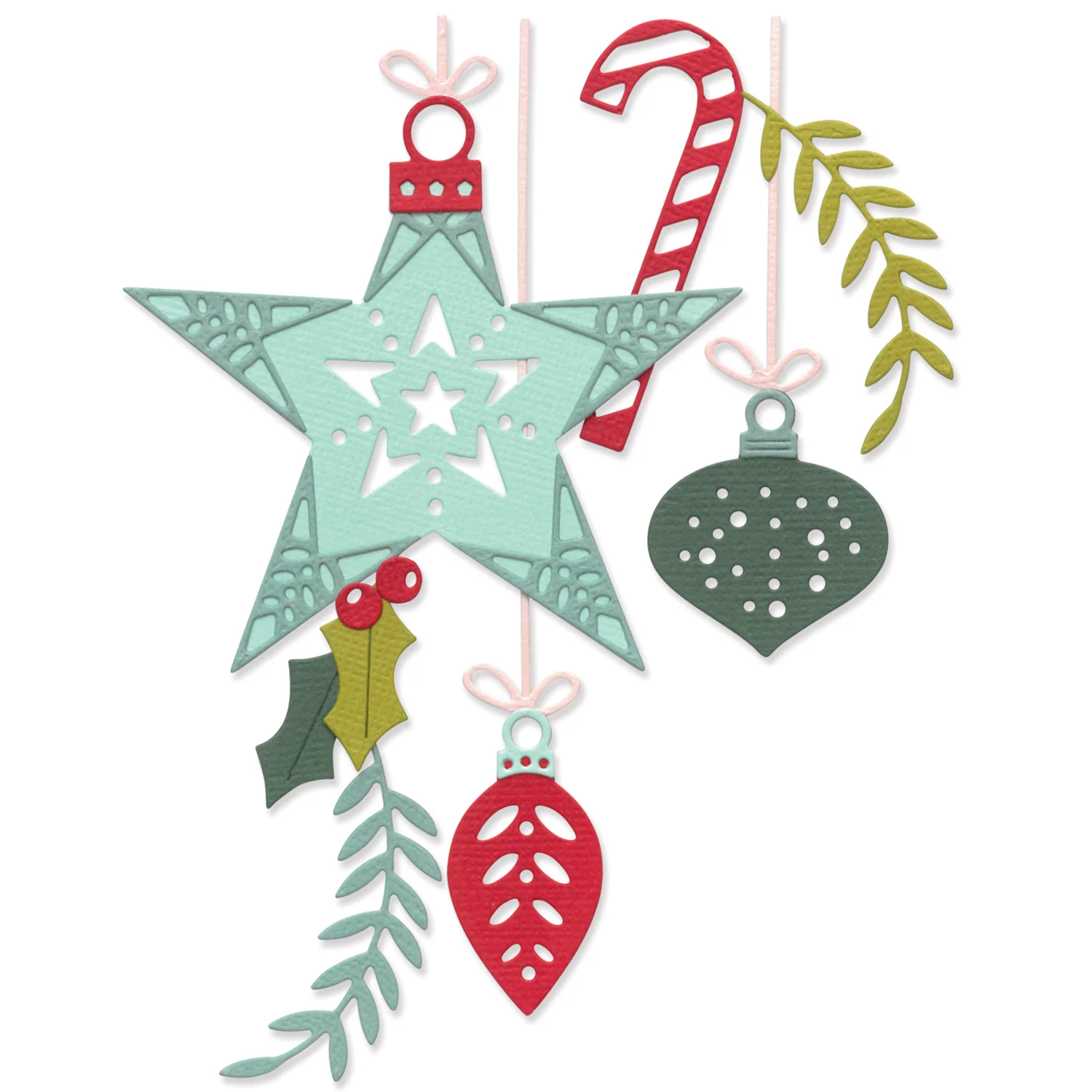 Sizzix Thinlits Die Set 15PK - Festive Decorations by Olivia Rose