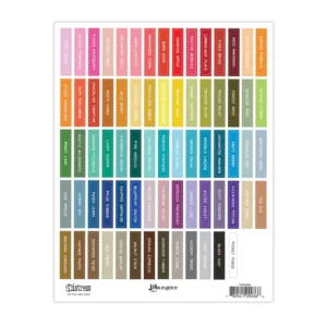 Tim Holtz Distress® Ink Pad Label Sheet- White Printing