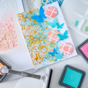 Sizzix A5 Stencil 4PK – Buildables Botanicals #1 by Vicki Boutin