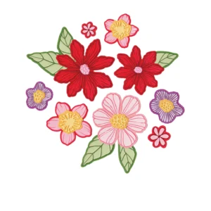 Sizzix Clear Stamps Set 16PK w/35PK Framelits Die Set - Floral Layers #1 by Vicki Boutin