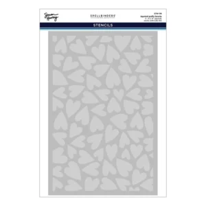 Layered Puffy Hearts Stencil