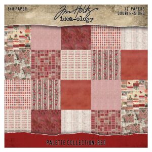 Tim Holtz® Idea-ology™ | Paperie – 8″ x 8″ Palette Collection: Red (Expected in January 2026)