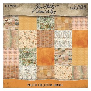Tim Holtz® Idea-ology™ | Paperie – 8″ x 8″ Palette Collection: Orange (Expected in January 2026)