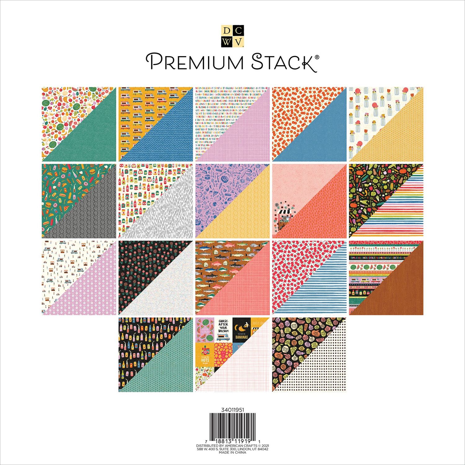 DCWV Double-Sided 12×12″ Cardstock Stack – Street Market - Image 2