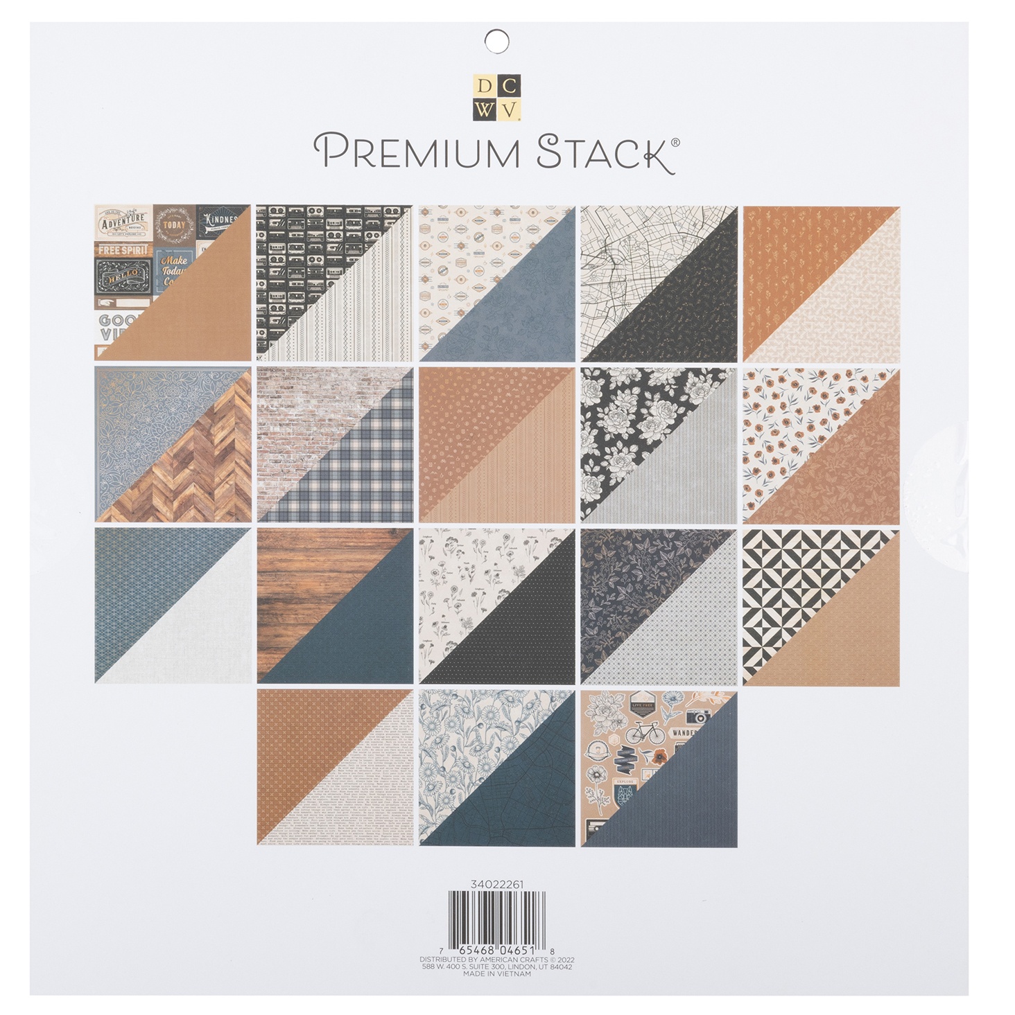 DCWV Double-Sided 12x12" Cardstock Stack - Urban Street - Image 2