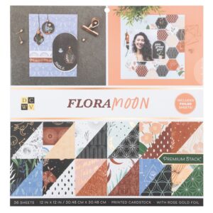 DCWV Double-Sided 12×12″ Cardstock Stack – Flora Moon