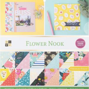 DCWV Double-Sided 12x12" Cardstock Stack - Flower Nook