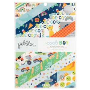 Pebbles Single-Sided Paper Pad 6"X8" -- Cool Boy
