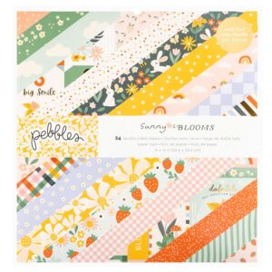 Pebbles Double-Sided Paper Pad 12"X12" -- Sunny Blooms