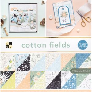 DCWV Double-Sided 12×12″ Cardstock Stack – Cotton Fields