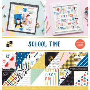 DCWV Double-Sided 12×12″ Cardstock Stack – School Time