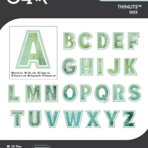 Sizzix Thinlits Die Set 52PK - This or That 2" Alphabet by 49 and Market