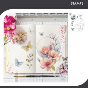 Sizzix Studio Clear Stamp Set 7PK - Magnolia by Willow Wolfe