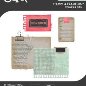 Sizzix Clear Stamps Set 10PK w/10PK Framelits Die - Creative Combos by 49 & Market