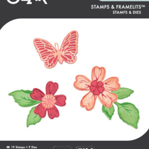 Sizzix Clear Stamps Set 19PK w/9PK Framelits Dies - Sweet Sprigs by 49 & Market