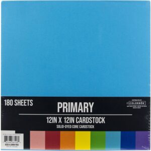 Colorbok Primary Cardstock Assortment 12"X12"