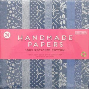 Colorbok Handmade Cardstock Pad 12"X12" -- Blues