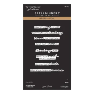 All My Senses Sentiments Press + Foil Plate & Die Set