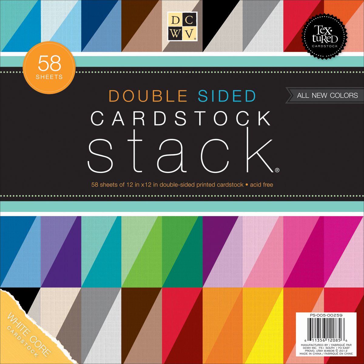 DCWV Double-Sided Printed Cardstock Stack 12"X12" 58/Pkg