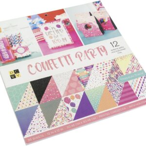 DCWV Double-Sided 12×12″ Cardstock Stack – Confetti Party
