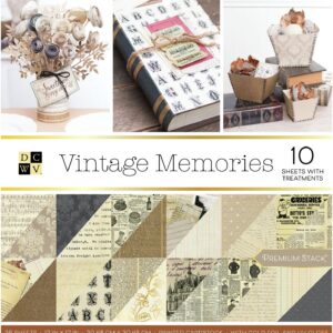 DCWV Double-Sided 12×12″ Cardstock Stack – Vintage Memories