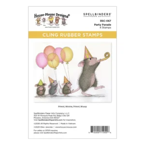 House Mouse Party Parade Cling Stamp Set