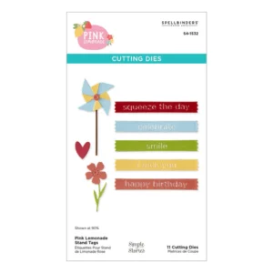 Pink Lemonade Stand Tags Etched Dies