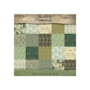 Tim Holtz® Idea-ology™ | Paperie – 8″ x 8″ Palette Collection: Green
