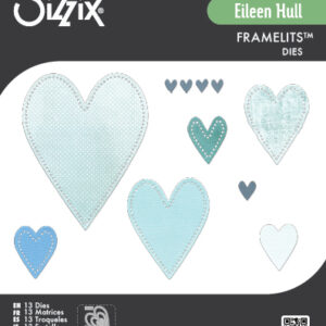 Sizzix Framelits 13PK Die Set - Stitched Hearts by Eileen Hull