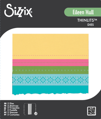 Sizzix Thinlits 5PK Die Set - Page Edges by Eileen Hull