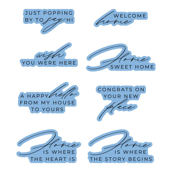 Welcome Home Sentiments Press + Foil Plate & Die Set - Image 2
