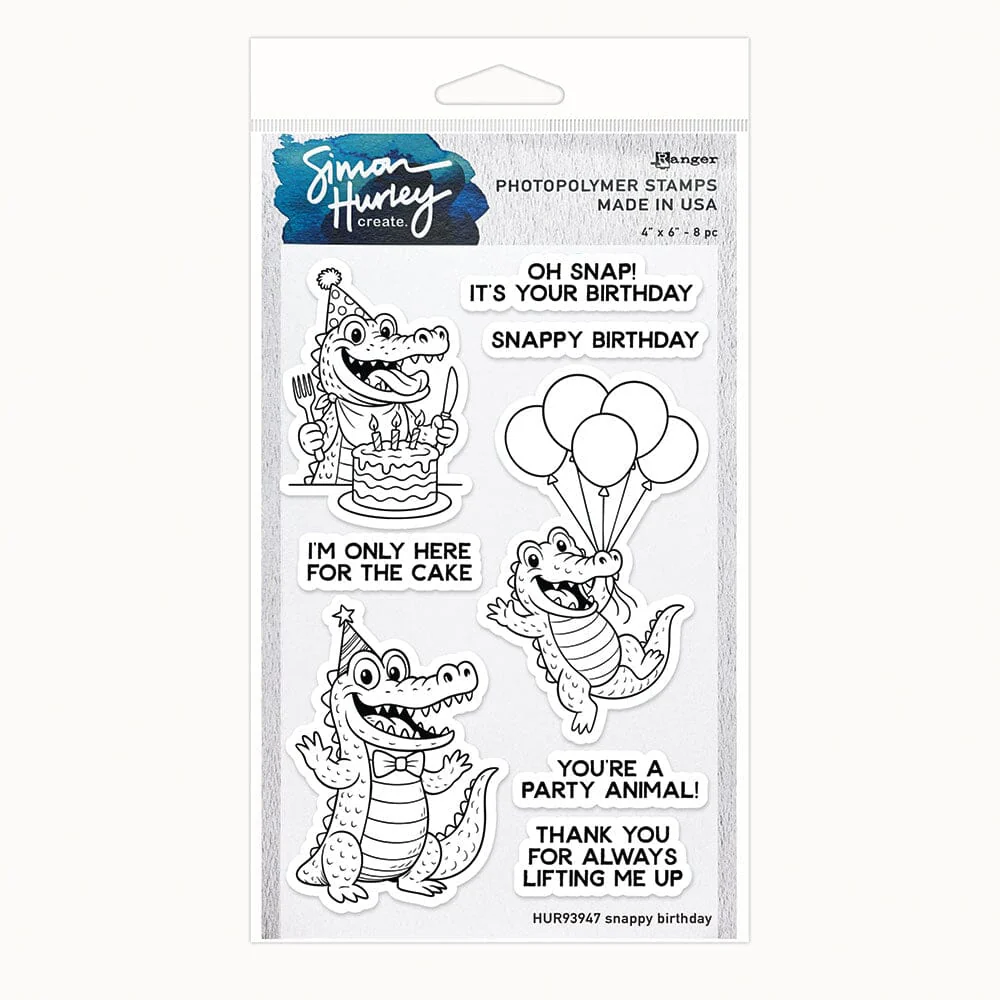 Simon Hurley create. Clear Stamp Set -- Snappy Birthday