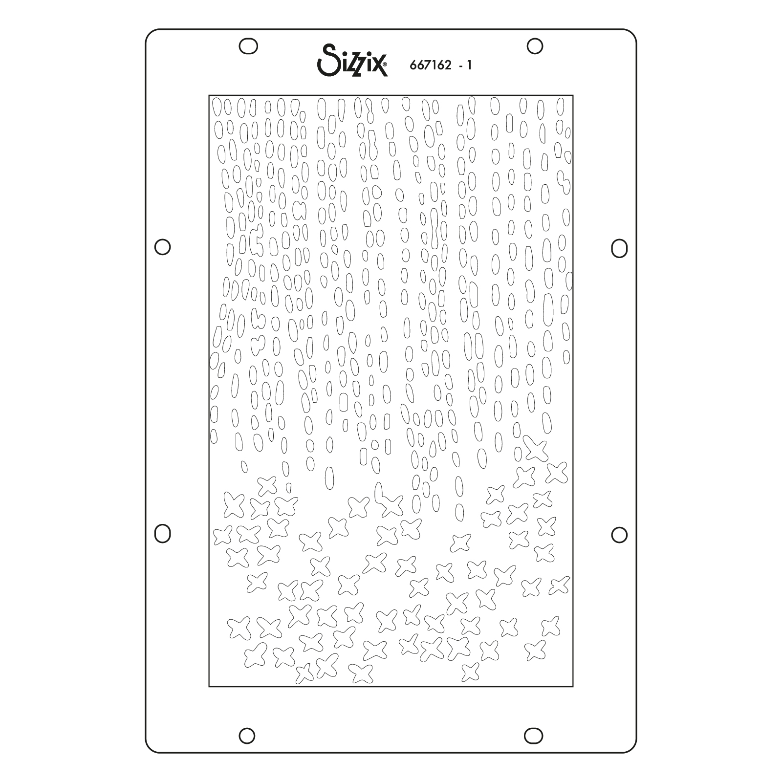 Sizzix A5 Stencil 4PK - Stitched Florals by Vicki Boutin - Image 3