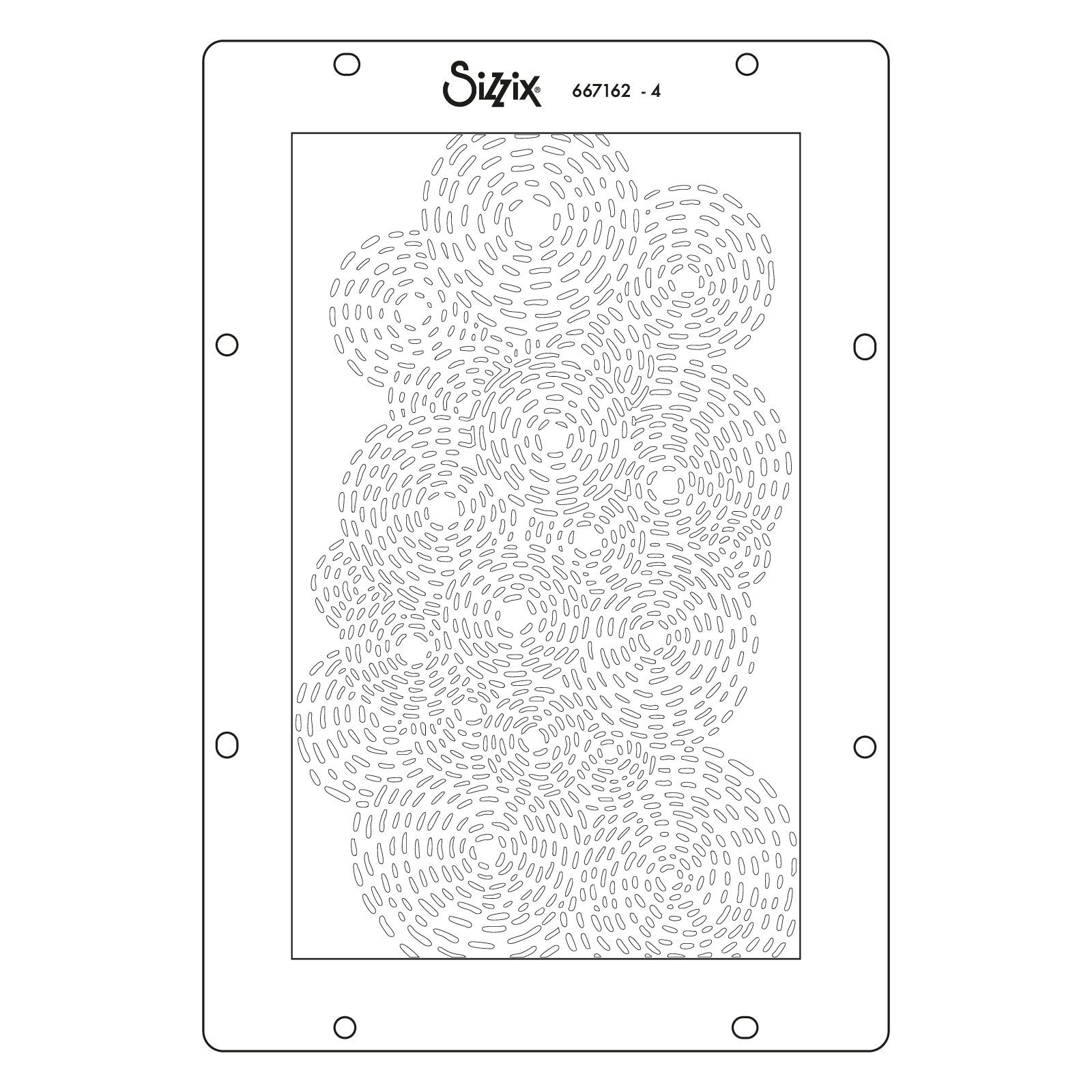 Sizzix A5 Stencil 4PK - Stitched Florals by Vicki Boutin - Image 6