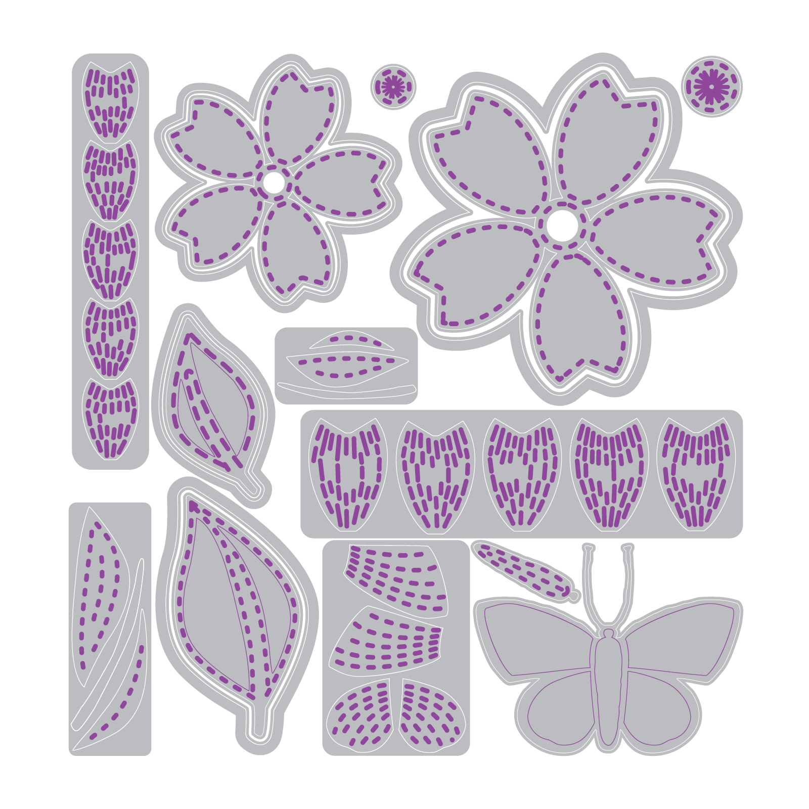 Sizzix Thinlits Die Set 17PK - Stitched Floral by Vicki Boutin - Image 3