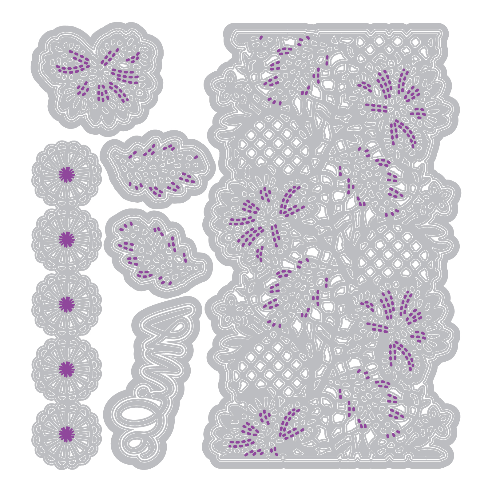 Sizzix Thinlits Die Set 11PK - Lovely Lace by Vicki Boutin - Image 3