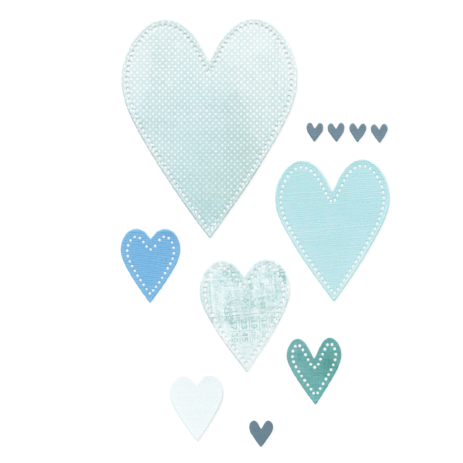 Sizzix Framelits 13PK Die Set - Stitched Hearts by Eileen Hull - Image 2