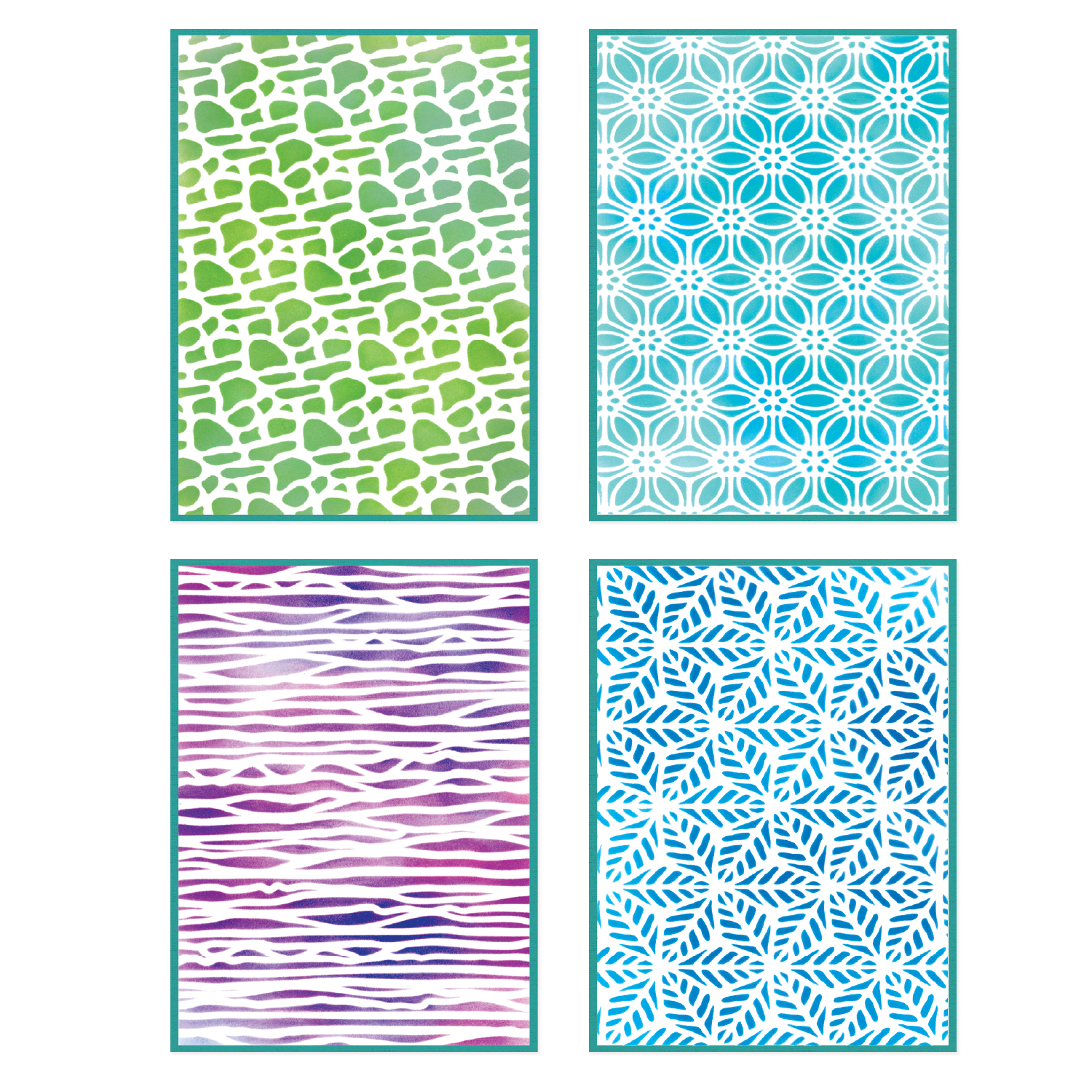 Sizzix A6 Stencil 4PK – Background Textures by Vicki Boutin - Image 2